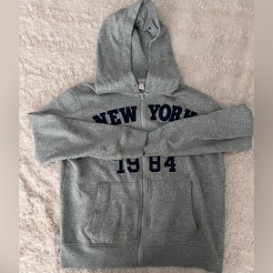 Gray Zip up hoodie